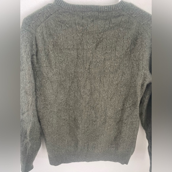 Men’s Tasso Elba Green Cashmere V-Neck Pullover Sweater Size Large - Picture 6 of 6